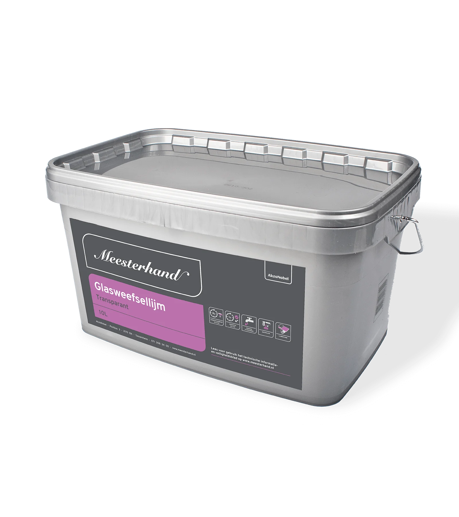 Meesterhand glasweefsellijm 10 liter Transparant - HBS100 - Glasweefsellijm transparant - HBS00100