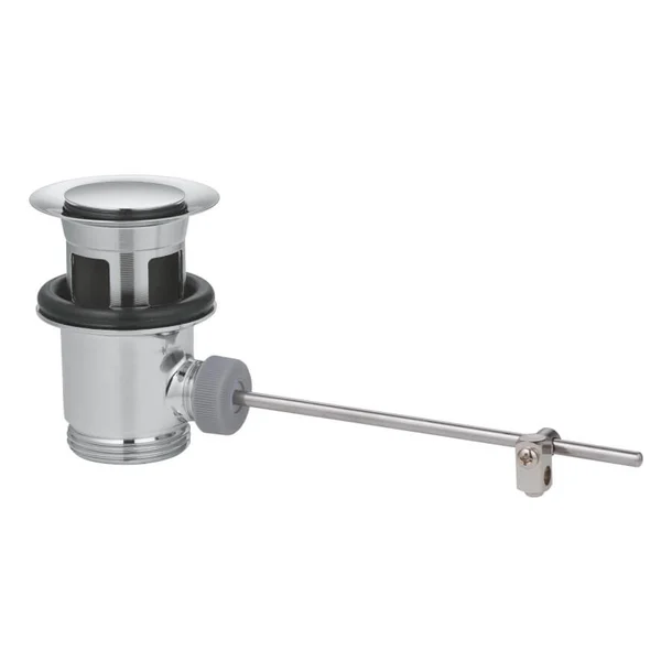 Waste garnituur chroom met afvoerstop - HBS43 - Hbs00043 - HBS00043