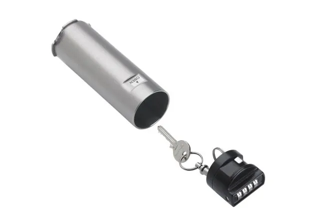 Sleutelbuis - enkelwandig rvs - voorzien van codeslot - HBS52 - Hbs00052 - HBS00052