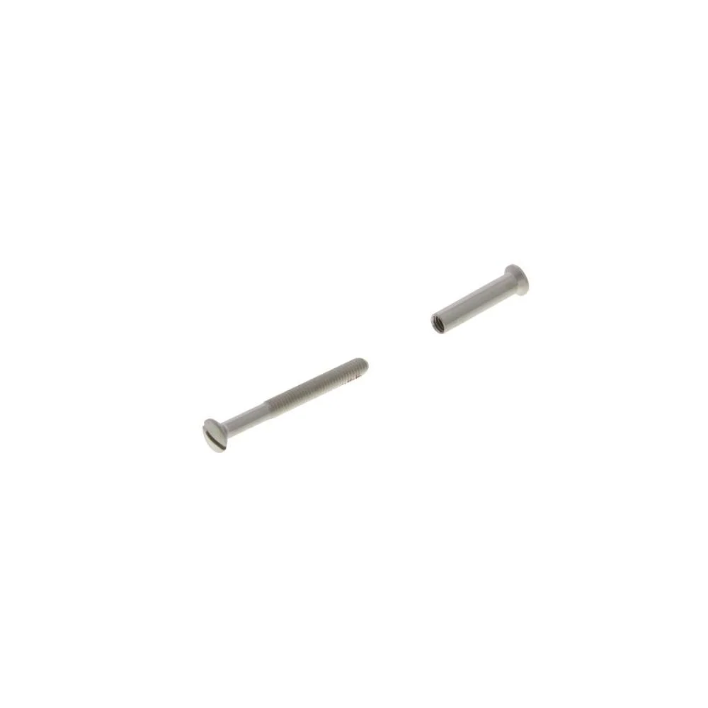 Patentboutje + huls nikkel M4 x 38mm - HBS58 - Hbs00058 - HBS00058