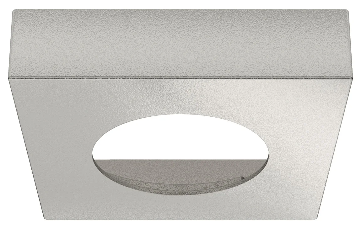 Opbouwbehuizing vierkant zilverkleurig t.b.v. de lampmodule opbouw onderbouwverlichting - HBS79 - Hbs00079 - HBS00079
